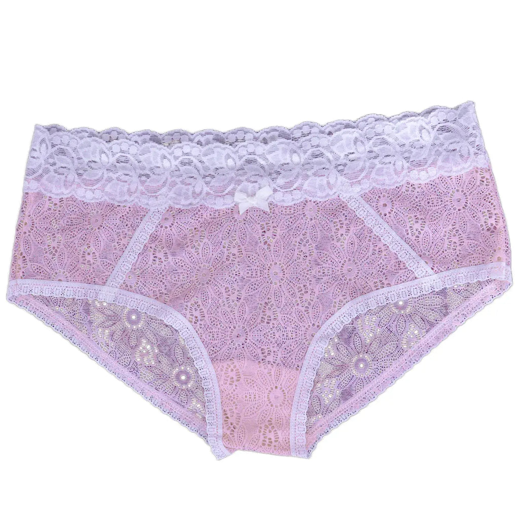 Paquete De 3 Panty Tipo Boxer De Encaje Colores Mod. 21215
