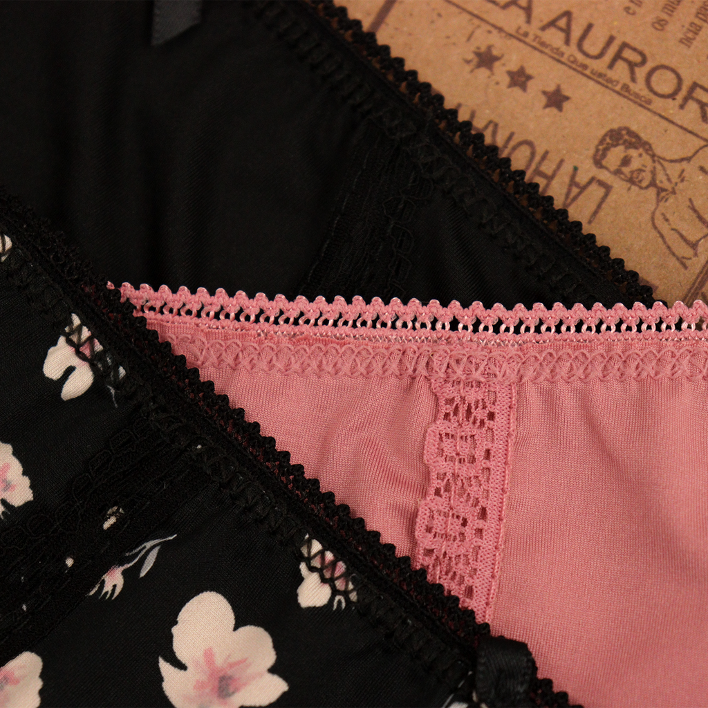 Paquete De 3 Bikinis Sexybox Con Delicado Moño Mod. 1522