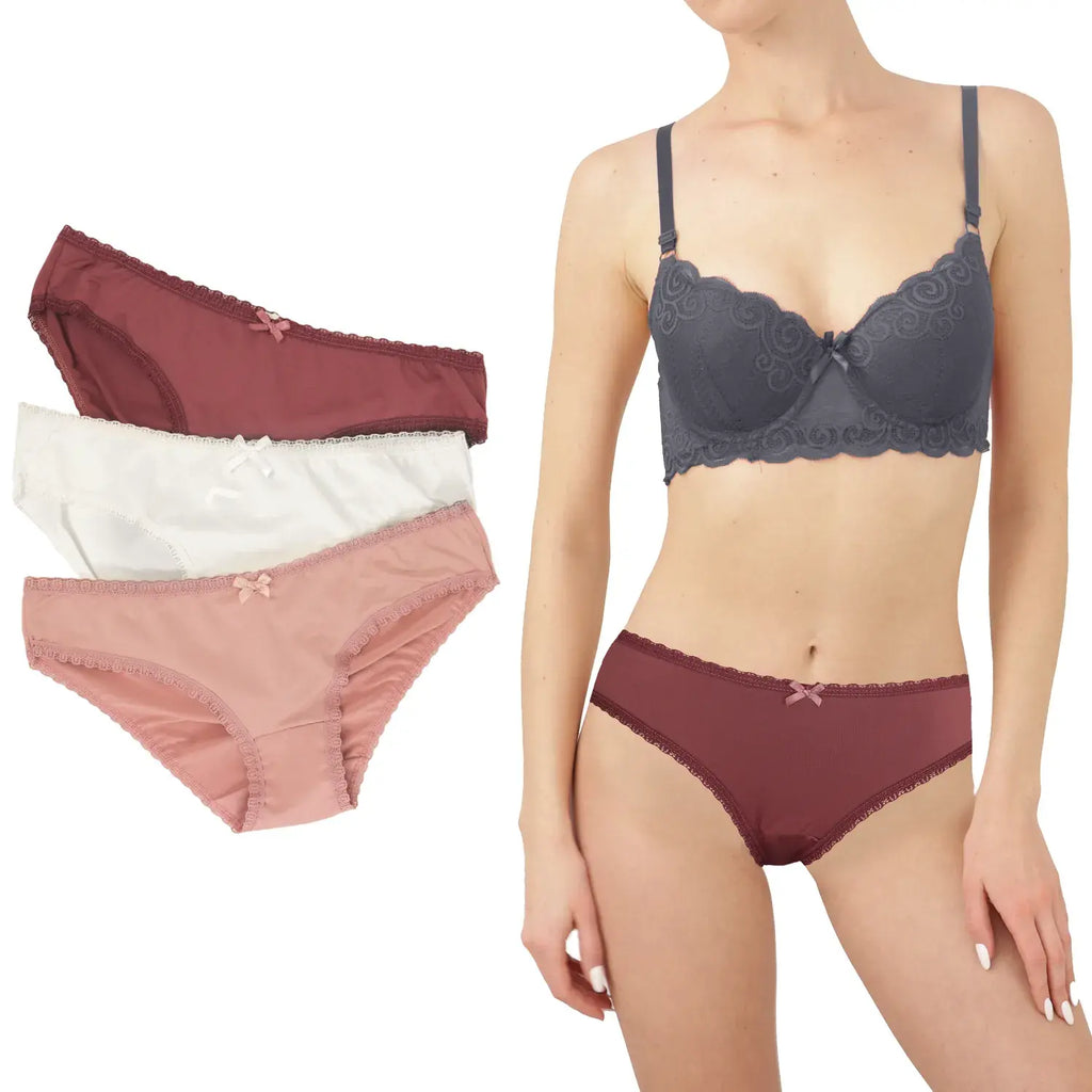 Set De 3 Calzones Bikini Básicos Sexybox Mod. 16613