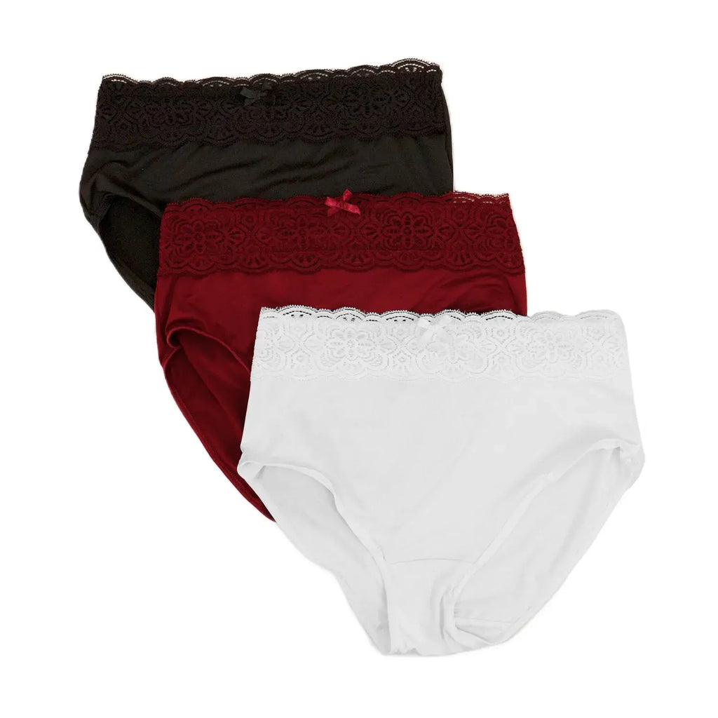 Calzones De Mujer Sexybox Con Encaje 3 Piezas Mod. 196