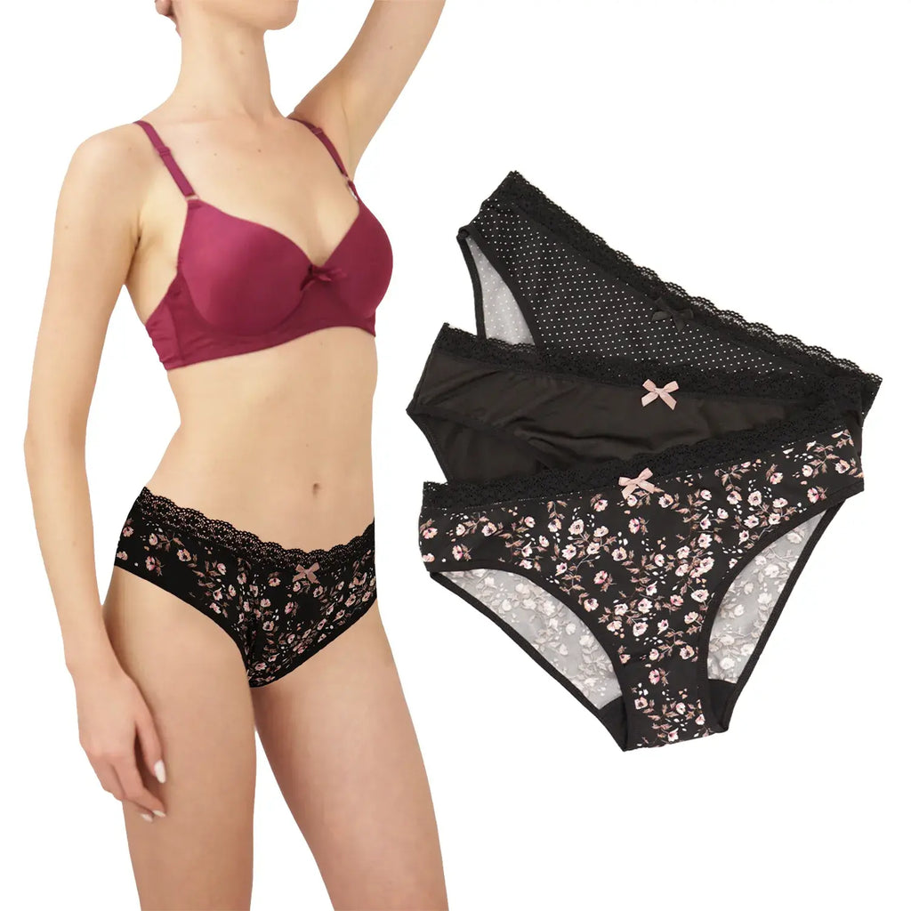 Paquete De 3 Tangas Cintura Media Sexybox Mod. 16219
