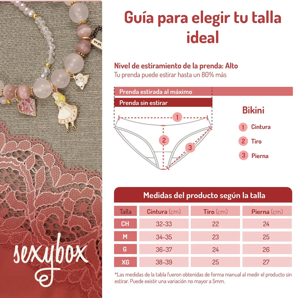 Paquete De 3 Panty Bikini Juvenil Sexybox Mod. 16033