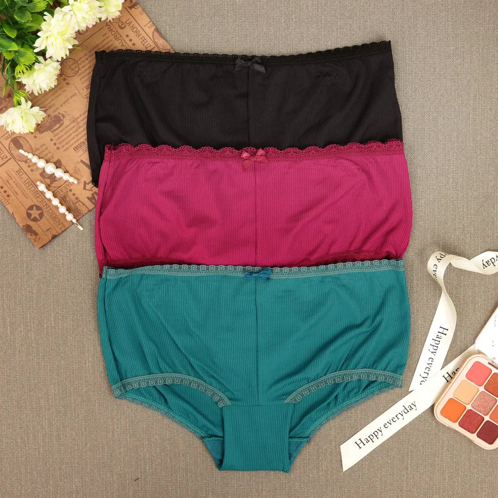 Paquete De 3 Bóxer Con Encaje Sexybox De Mujer Mod. 14598