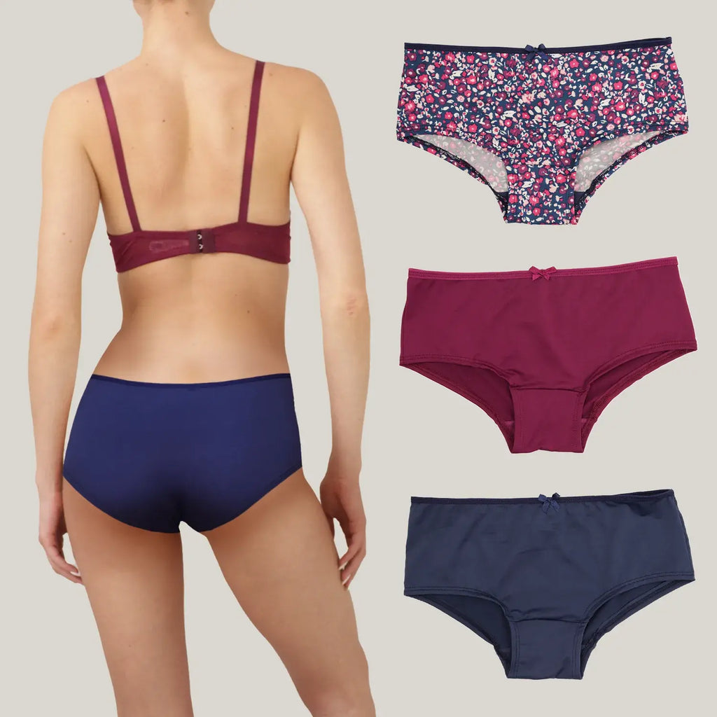 Set De 3 Pantaletas Tipo Boxer Dama Sexybox Mod. 12909