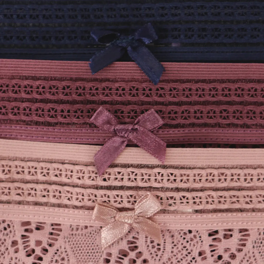 Set De 3 Pantaleta Tipo Boxer De Encaje Sexybox Mod. 21669