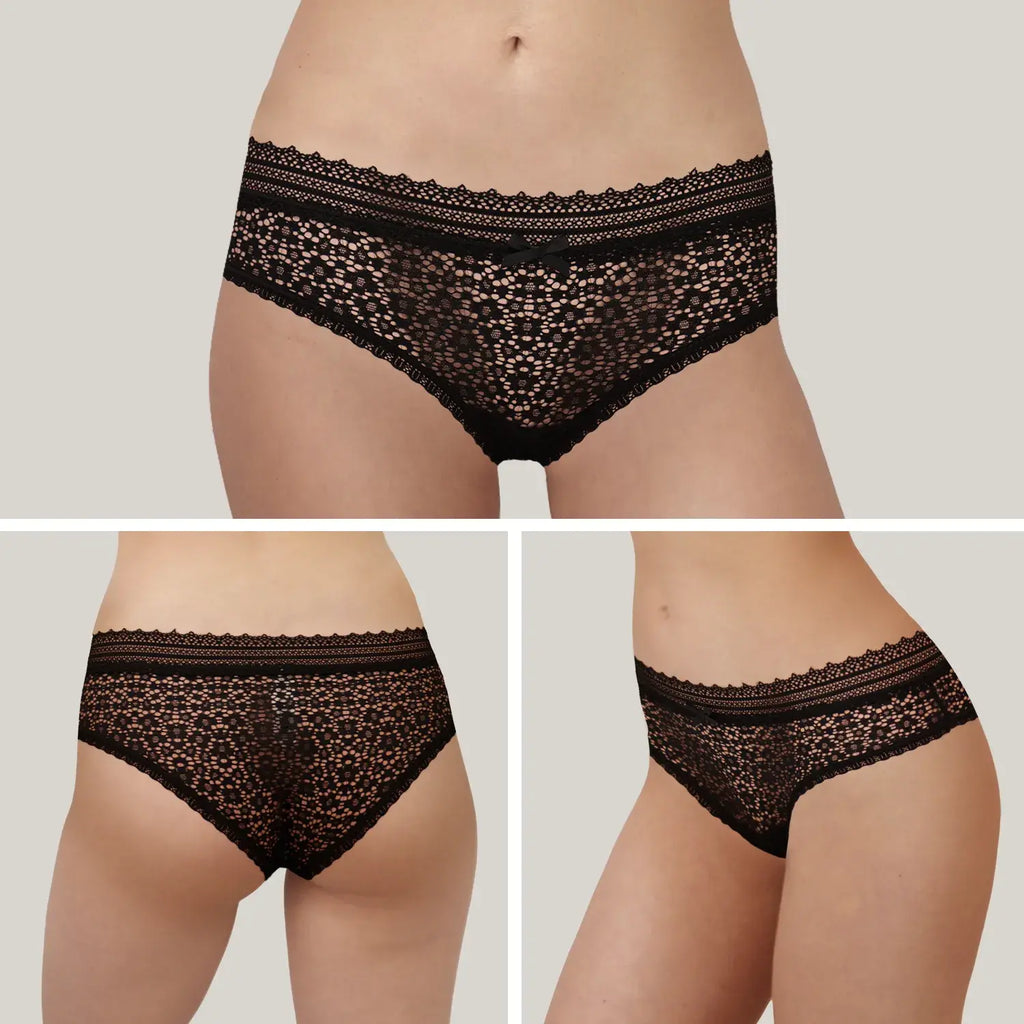 Paquete 3 Bragas Bikini De Encaje Suave Sexybox Mod. 16028
