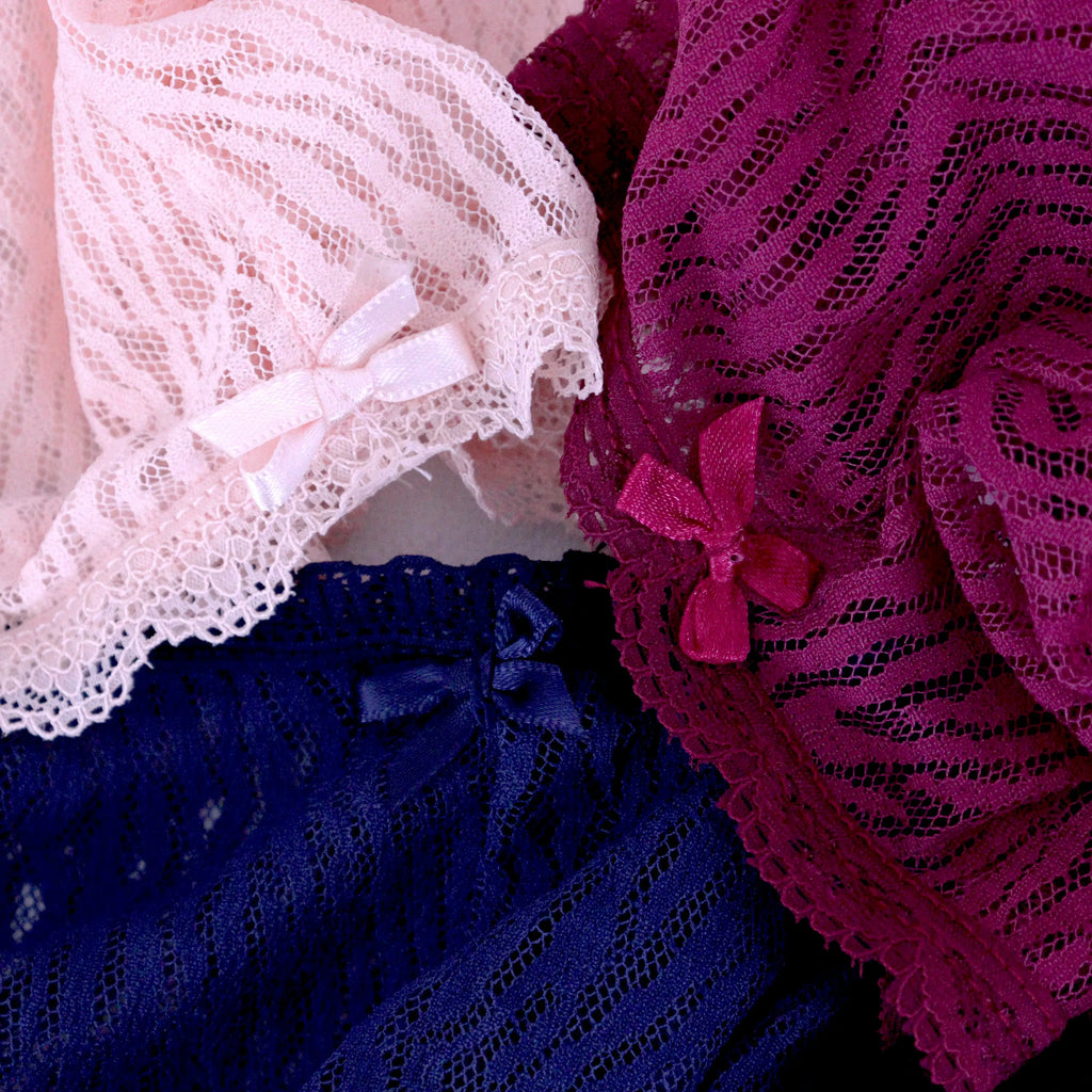 Set De 3 Pantaletas Bóxer De Encaje Sexybox Mod 21653