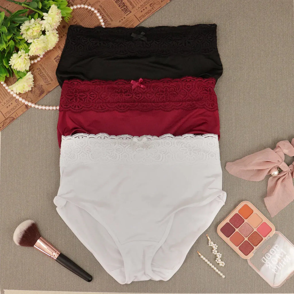 Calzones De Mujer Sexybox Con Encaje 3 Piezas Mod. 196