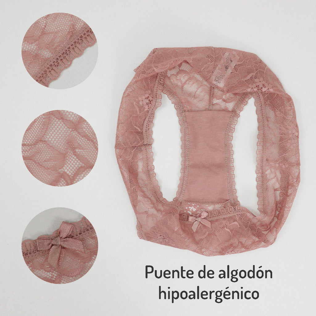 Paquete de 3 Bikini con encaje de lenceria Sexybox de mujer Mod. 13154