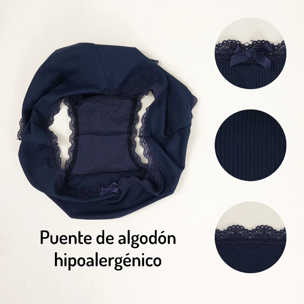 Paquete De 3 Pantaletas Con Encaje Sexybox Mod. 14631
