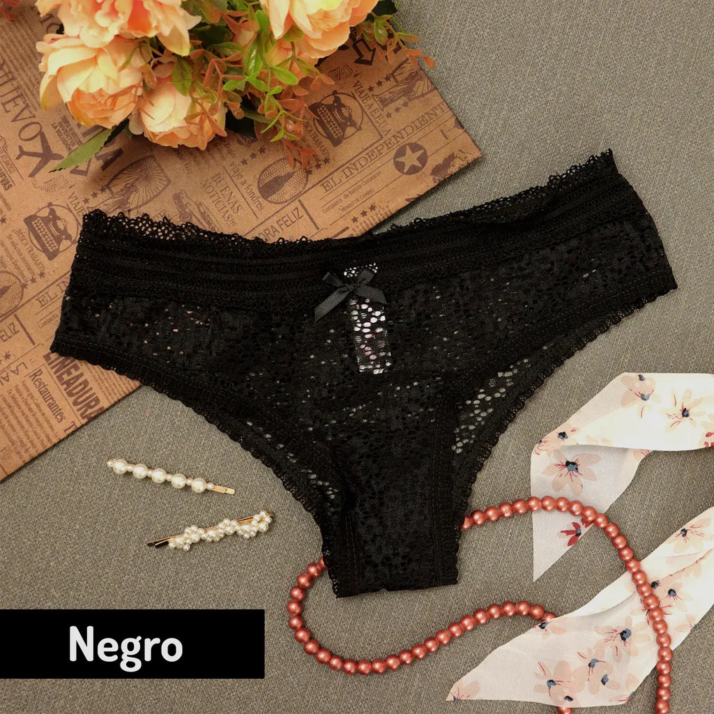 Paquete 3 Bragas Bikini De Encaje Suave Sexybox Mod. 16028