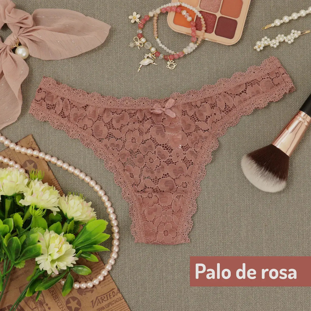 Set De 3 Tangas Con Encaje De Moda Sexybox Mod. 5572