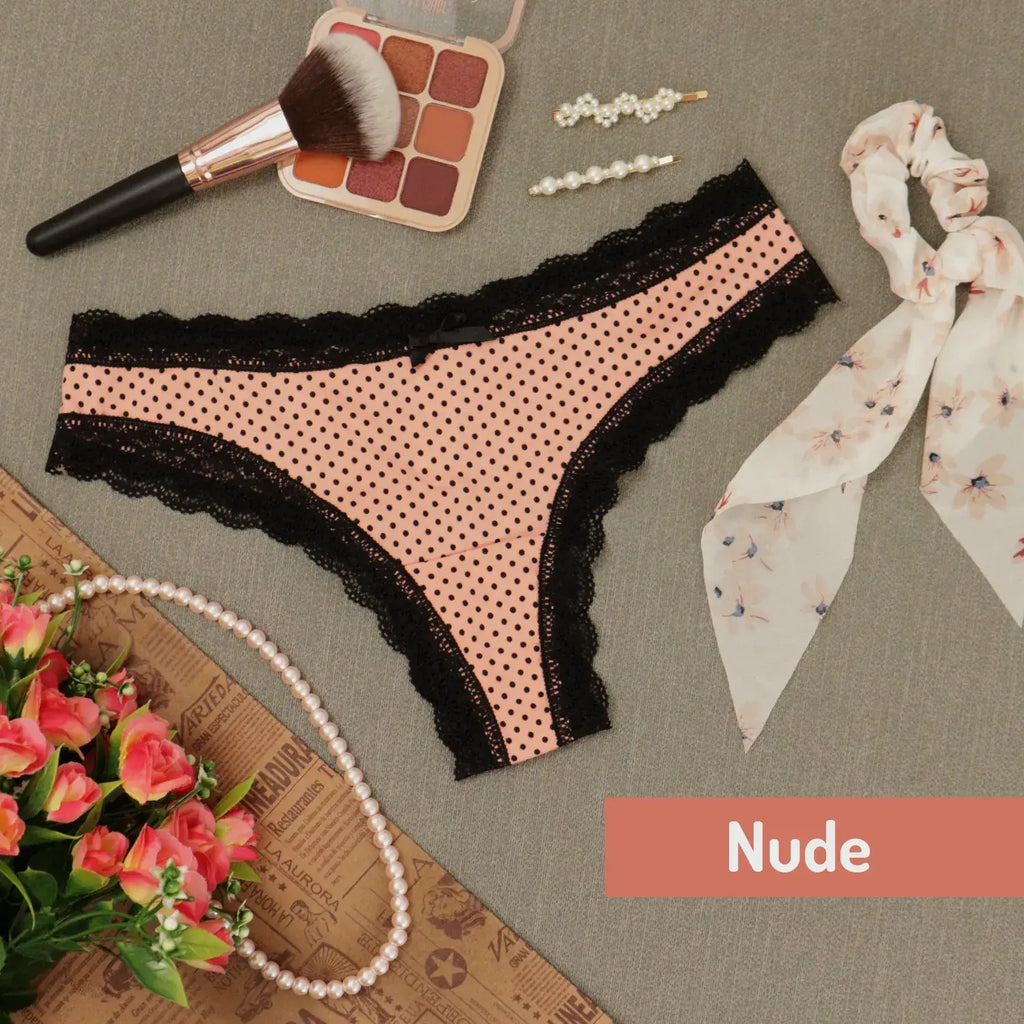 Set De 3 Tangas Con Bordes De Encaje Sexybox Mod. 16650