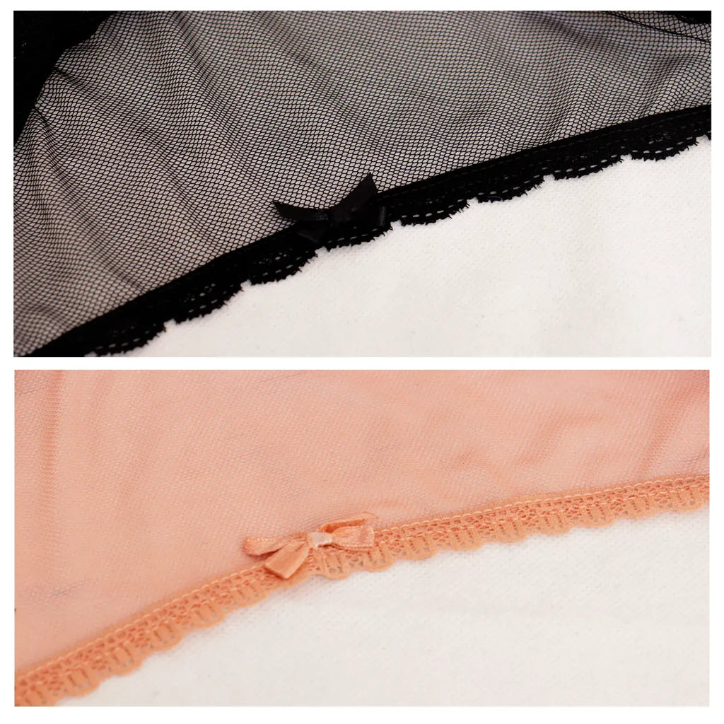 Set 3 Tangas Encaje Transparente Lencería Sexy Mod. 16652