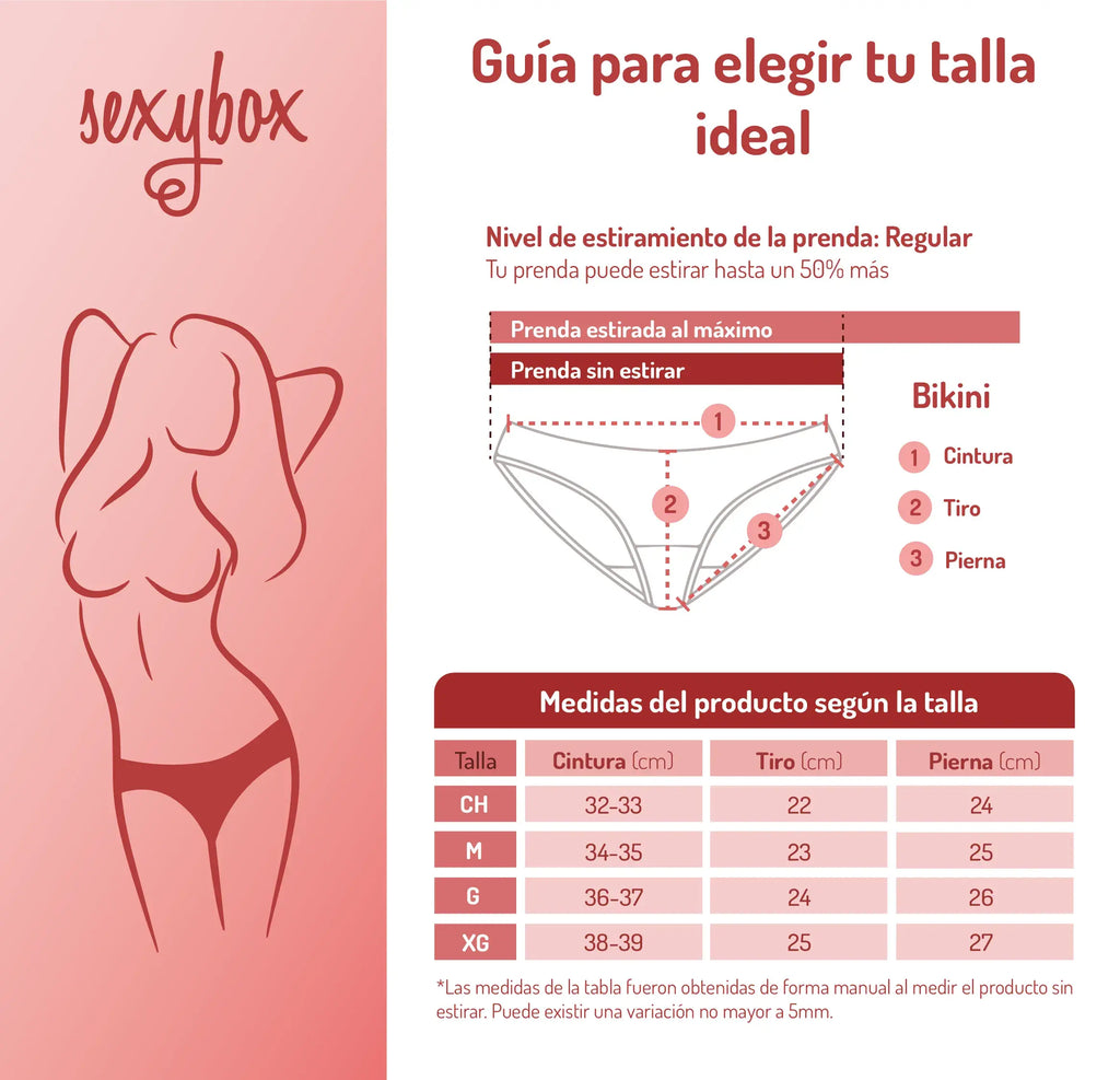 Set De 3 Calzones Encaje Transparentes Sexybox Mod. 8939.1