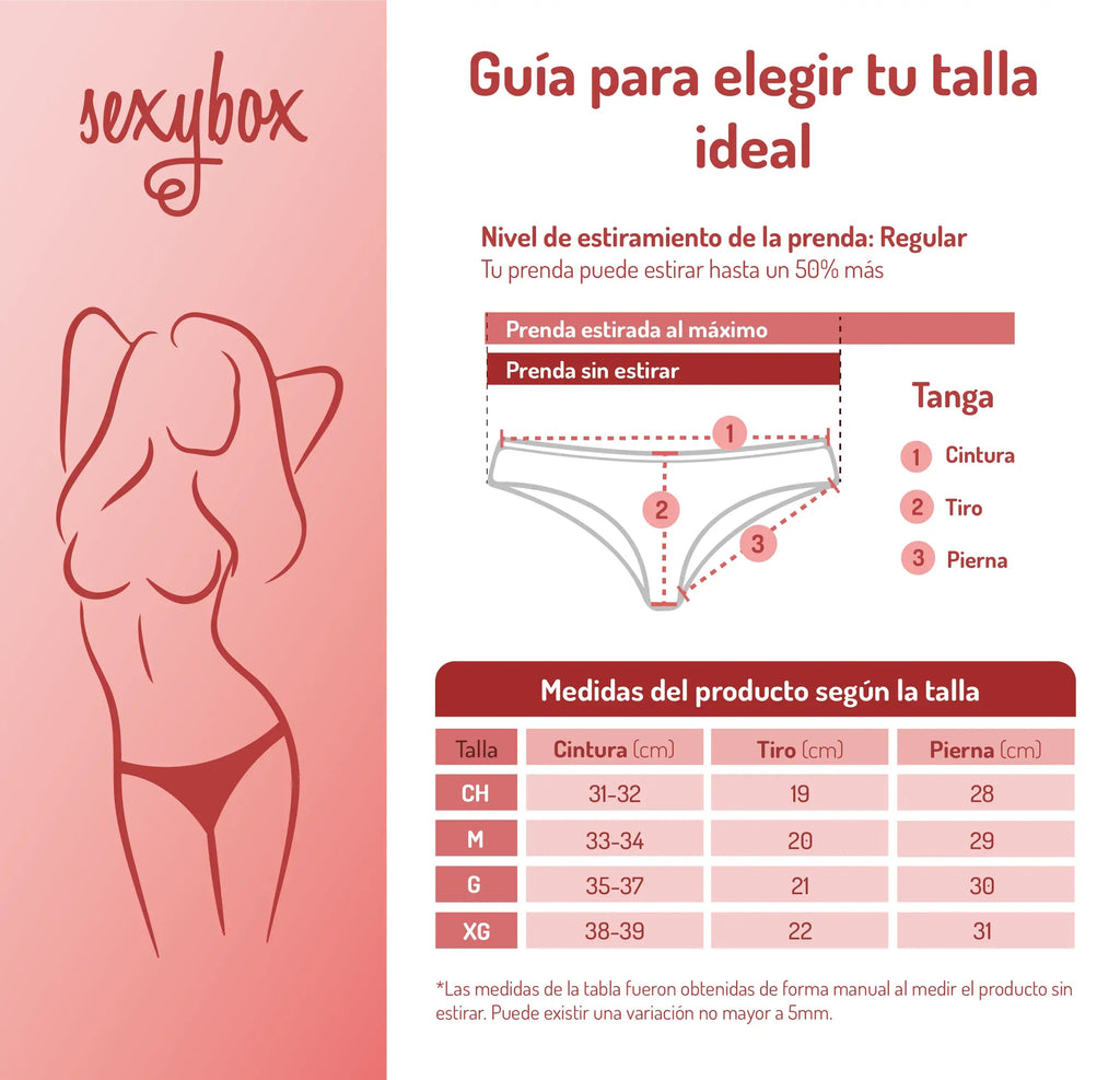 Set De 3 Calzón Tipo Bikini De Encaje Sexybox Mod. 13153