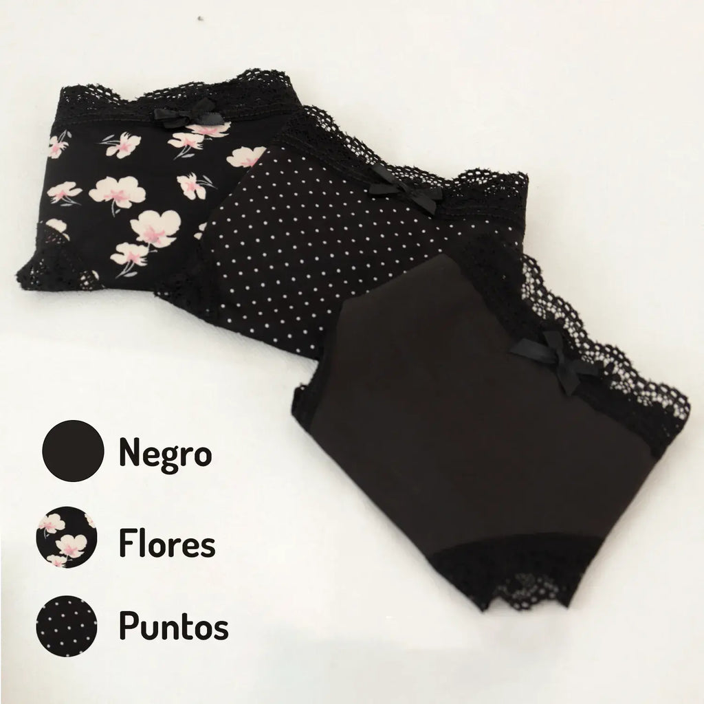 Pack De 3 Bragas Tangas Con Encaje Sexybox Mod. 313