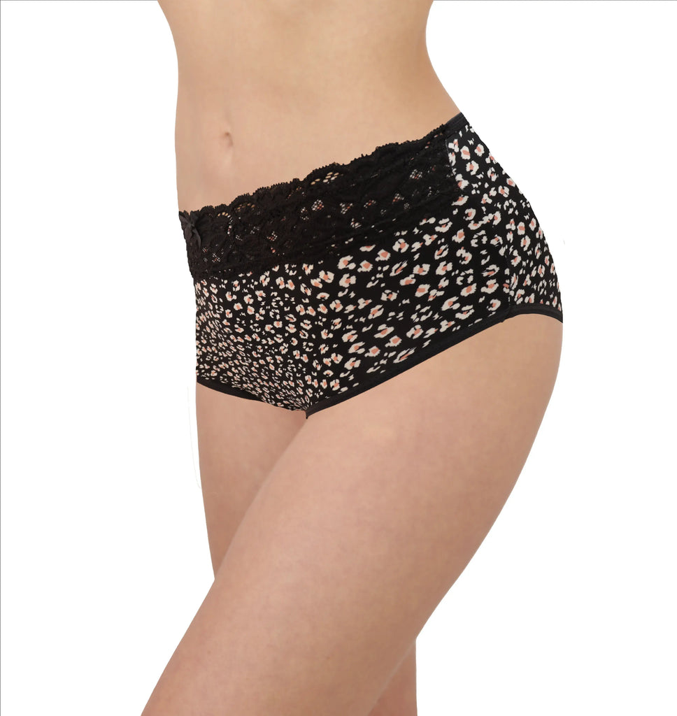 Set De 3 Pantaletas Cintura Alta Encaje Sexybox Mod. 16625