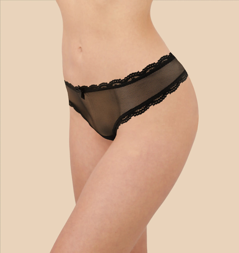 Set 3 Tangas Encaje Transparente Lencería Sexy Mod. 16652