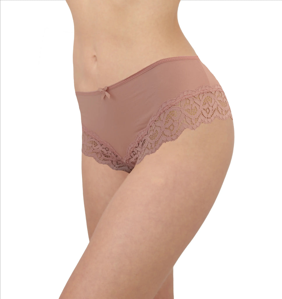 Set De 3 Pantaletas Tipo Boxer Con Encaje Sexy Mod. 14419