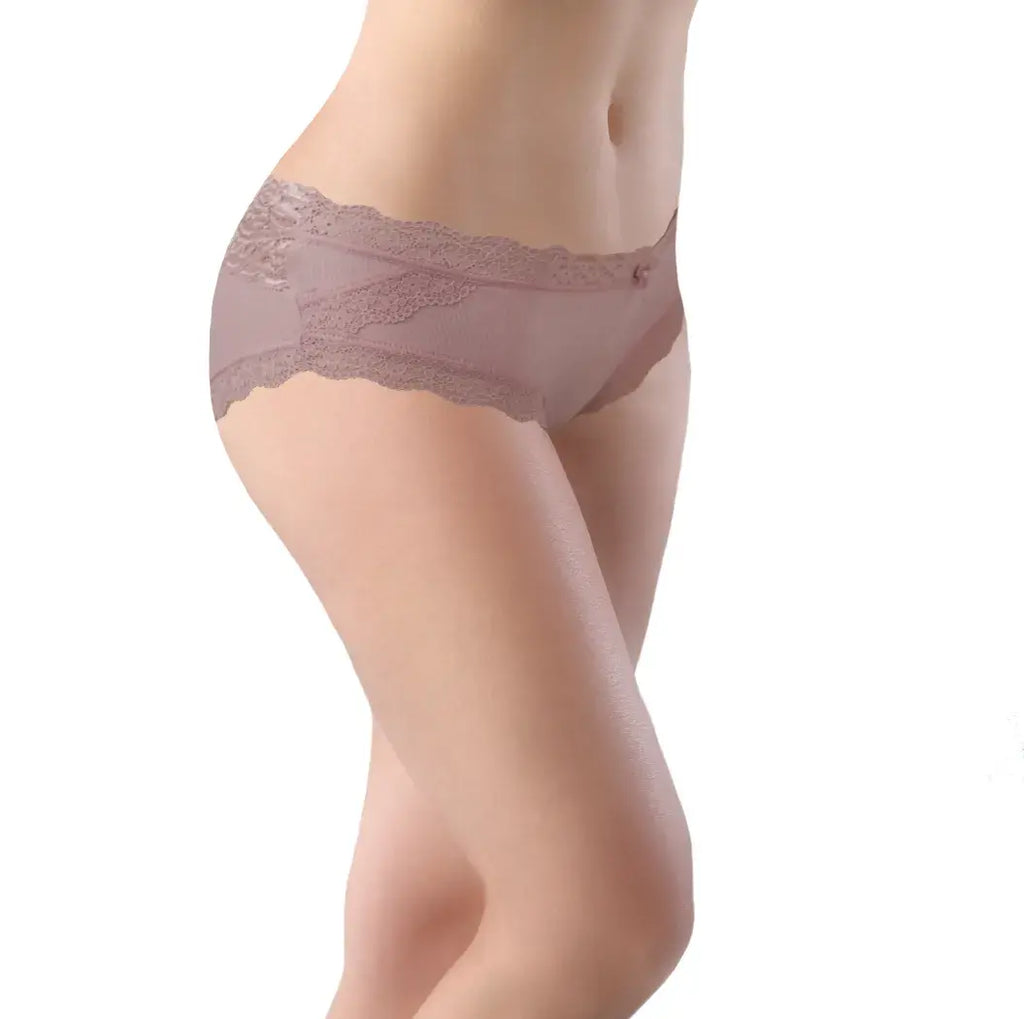 Paquete De 3 Panty Tipo Bikini Suave Encaje Sexybox 21207
