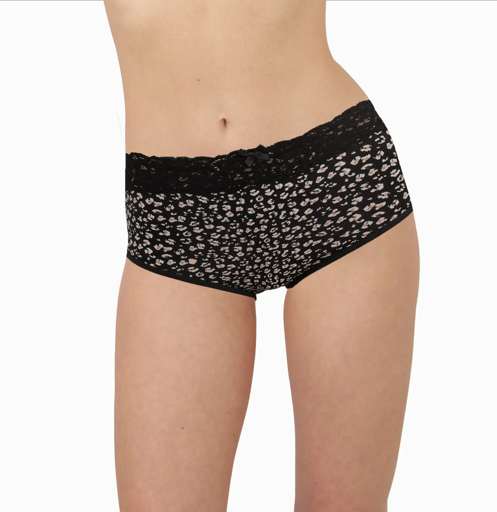 Set De 3 Pantaletas Cintura Alta Encaje Sexybox Mod. 16625