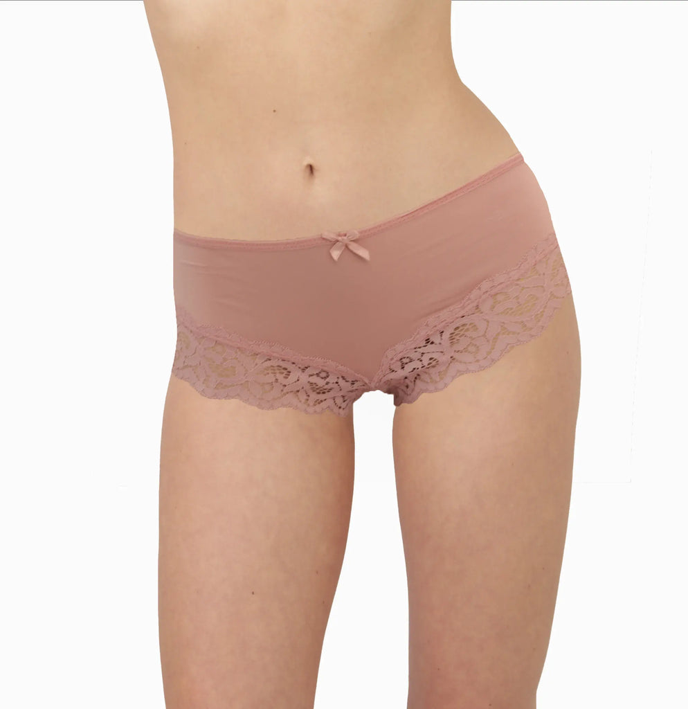 Set De 3 Pantaletas Tipo Boxer Con Encaje Sexy Mod. 14419