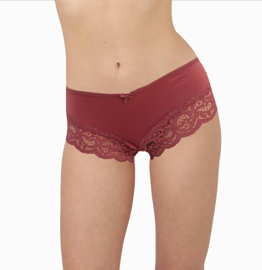 Set De 3 Pantaletas Tipo Boxer Con Encaje Sexy Mod. 14419