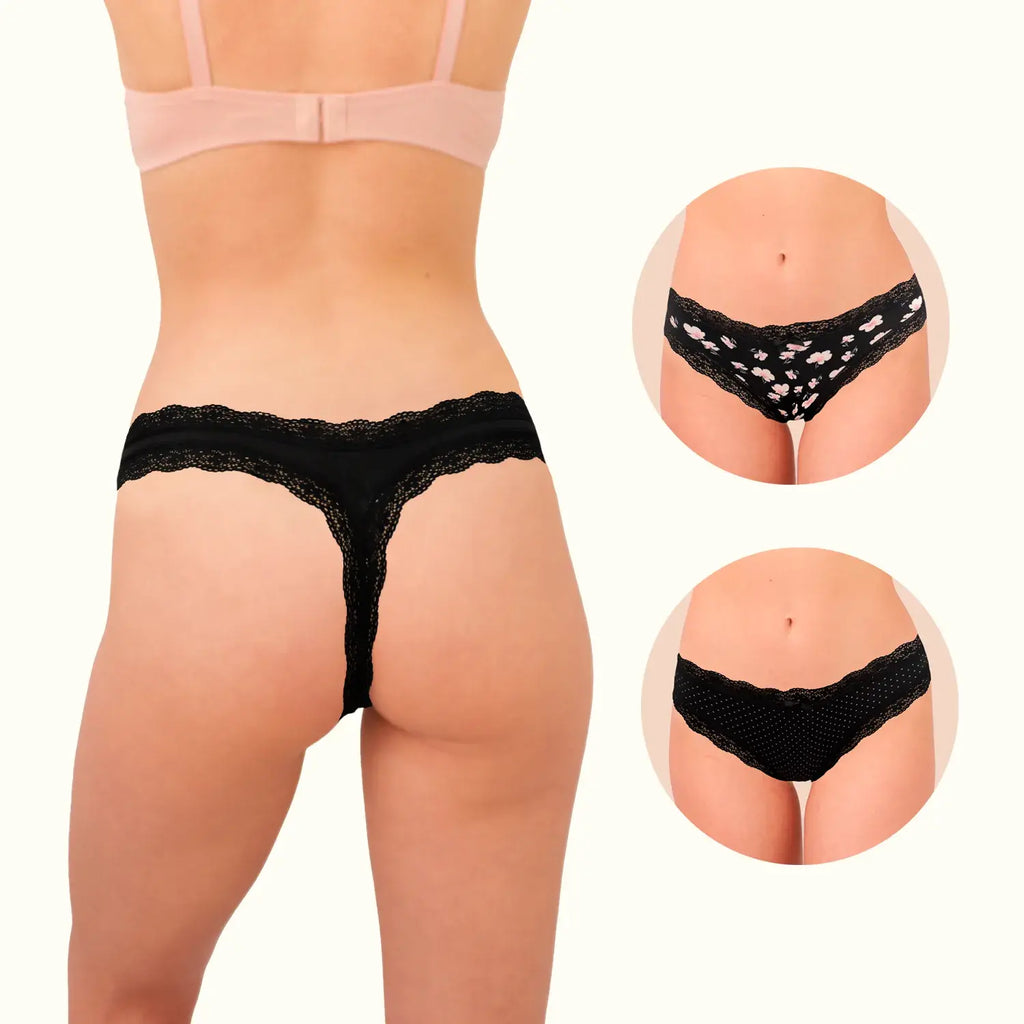 Pack De 3 Bragas Tangas Con Encaje Sexybox Mod. 313