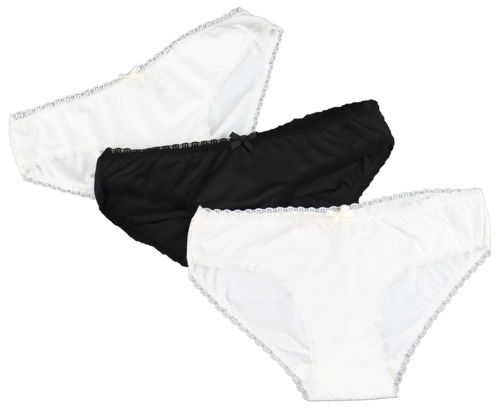 Paquete De 3 Calzones Bikini Con Encaje Sexybox Mod. 16646