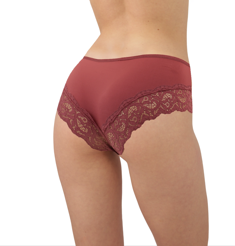 Set De 3 Pantaletas Tipo Boxer Con Encaje Sexy Mod. 14419