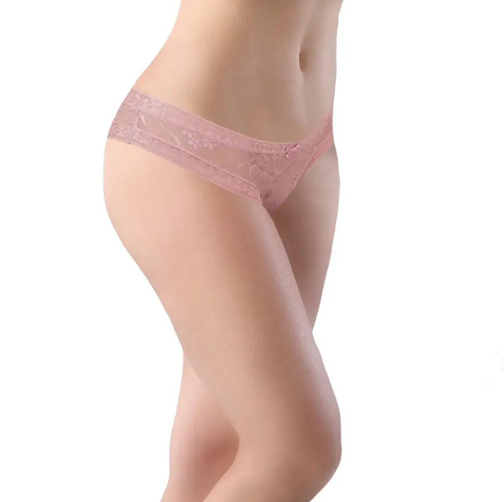 Set De 3 Calzón Tipo Bikini De Encaje Sexybox Mod. 13153